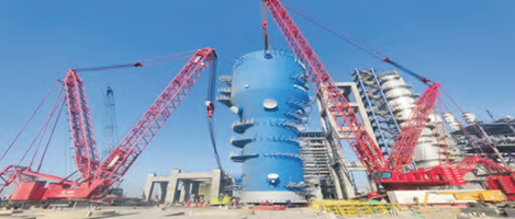 2. Lifting of Heavy Equipment by 2000-ton and 750-ton Cranes